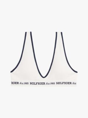 bralette con logo e imbottitura rimovibile multicolore da donne tommy hilfiger