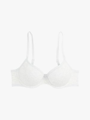 grey repeat logo padded demi bra for women tommy hilfiger