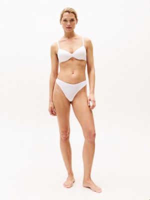 white repeat logo non-wired push-up bra for women tommy hilfiger