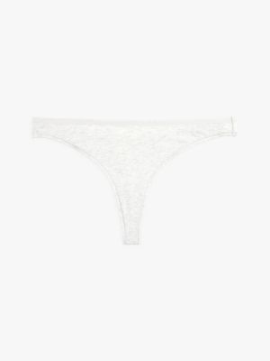 string à motif logo gris pour femmes tommy hilfiger