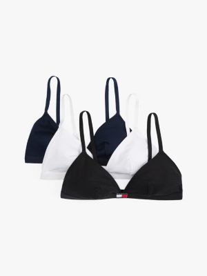 multi 3-pack heritage logo triangle bras for women tommy hilfiger