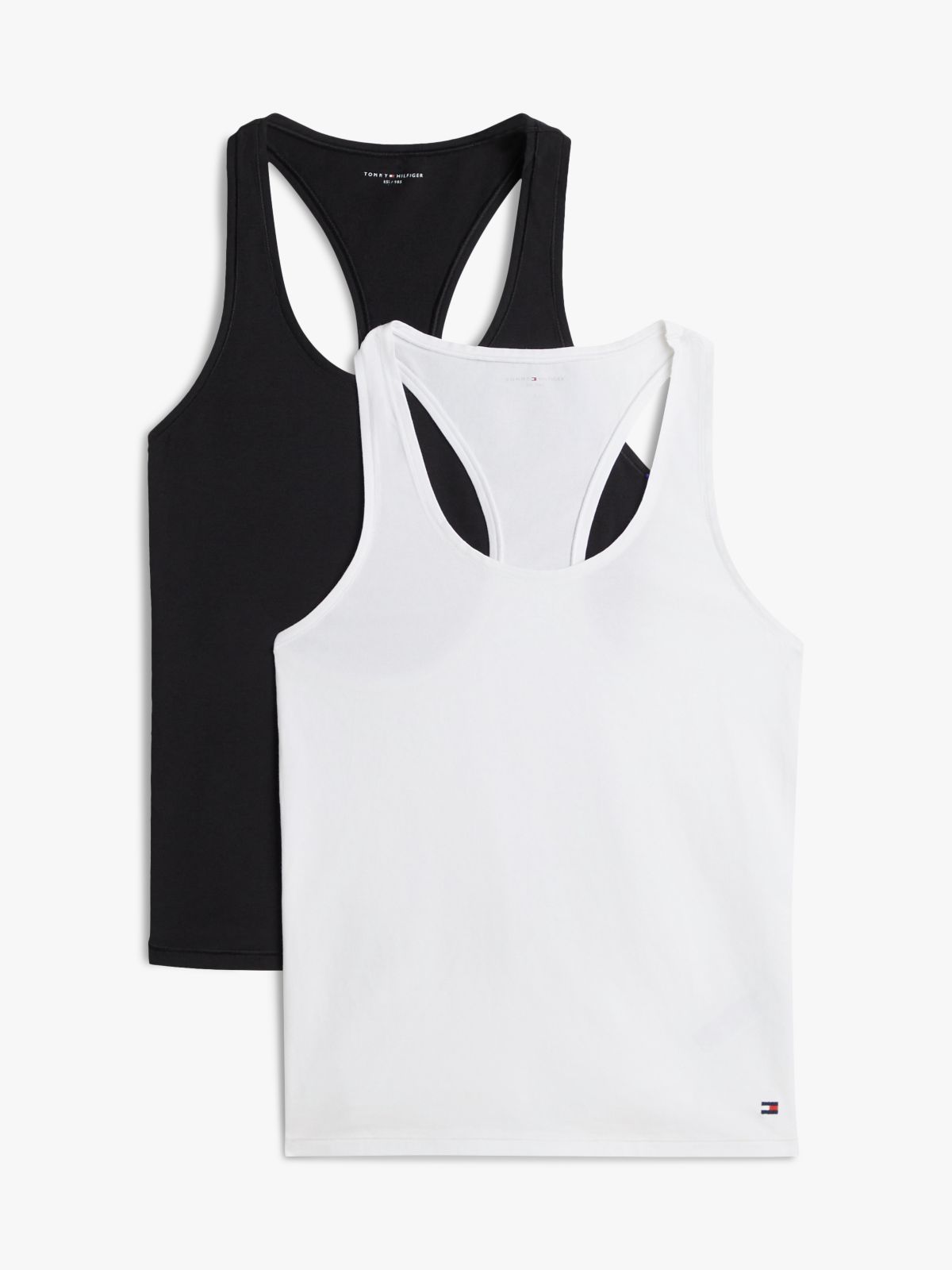 2-Pack Hilfiger Flag Racerback Tank Tops — Black