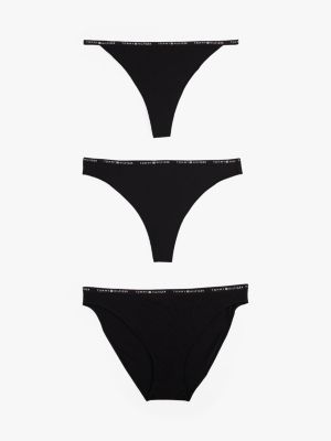  black 3-pack microfibre underwear for women tommy hilfiger