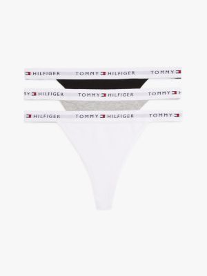 multi 3-pack repeat logo tanga thongs for women tommy hilfiger