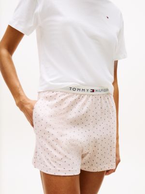 multi relaxed fit pyjama mit print an shorts für damen - tommy hilfiger