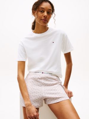 multi relaxed fit pyjama mit print an shorts für damen - tommy hilfiger