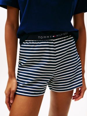 meerdere kleuren relaxed fit pyjamaset met print voor dames - tommy hilfiger