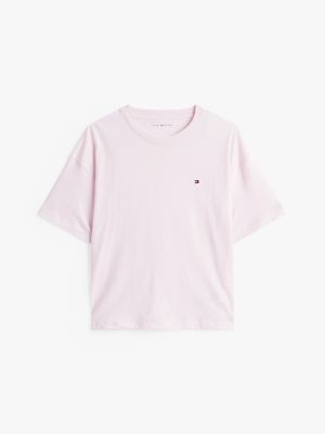 pink jersey relaxed pyjama t-shirt for women tommy hilfiger