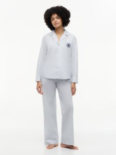 Essential Stripe Poplin Pyjama Shirt — Blue 2