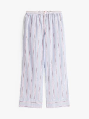 multi logo poplin pyjama bottoms for women tommy hilfiger