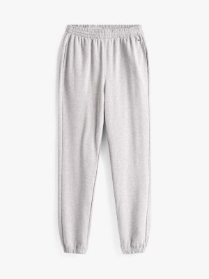 grau relaxed fit lounge-jogginghose mit bündchen für damen - tommy hilfiger