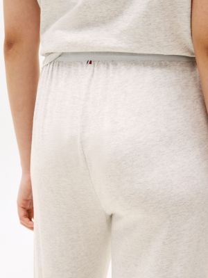 weiß pyjamahose mit logos am taillenbund für damen - tommy hilfiger