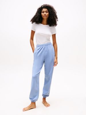 blue relaxed logo lounge joggers for women tommy hilfiger