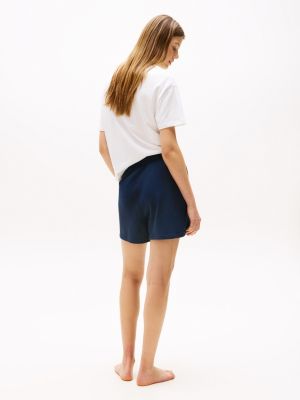 shorts lounge relaxed fit blu da donne tommy hilfiger