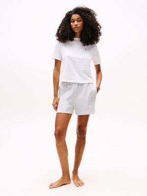 shorts lounge relaxed fit white da donne tommy hilfiger