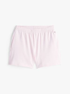 roze relaxed fit loungeshort voor dames - tommy hilfiger