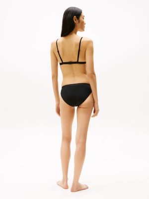 schwarz triangel-bikinioberteil mit logo für damen - tommy hilfiger