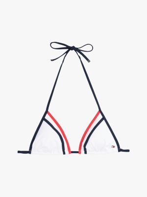 multi global stripe triangle bikini top for women tommy hilfiger