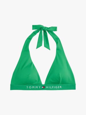 green original halterneck bikini top for women tommy hilfiger