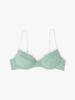 multi ribbed texture demi cup bikini top for women tommy hilfiger