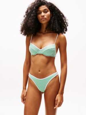 top bikini a mezza coppa con trama a coste multi da donne tommy hilfiger