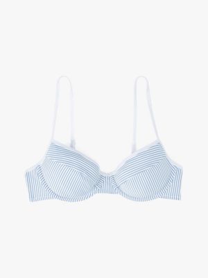 multi ribbed texture demi cup bikini top for women tommy hilfiger