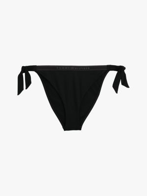 bas de bikini tonal logo noir pour femmes tommy hilfiger