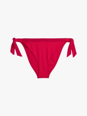 rosa bikinihose mit gleichfarbigem logo für damen - tommy hilfiger