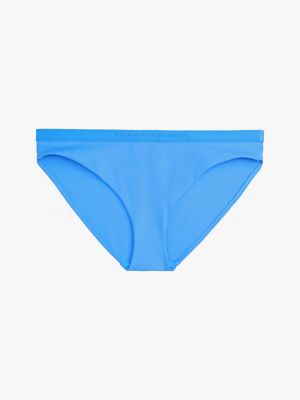 blau hipster-bikinihose mit gleichfarbigem logo für damen - tommy hilfiger