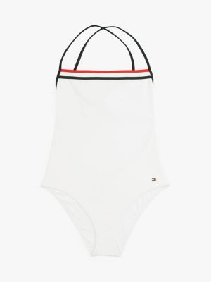 white global stripe textured swimsuit for women tommy hilfiger