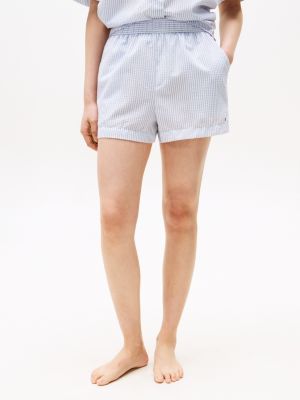 multi strukturierte seersucker-shorts für damen - tommy hilfiger