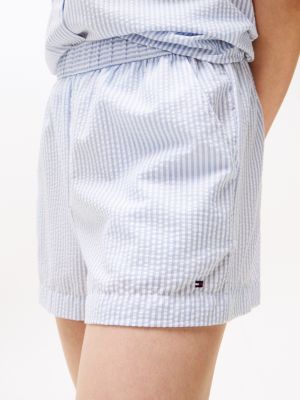 multi strukturierte seersucker-shorts für damen - tommy hilfiger