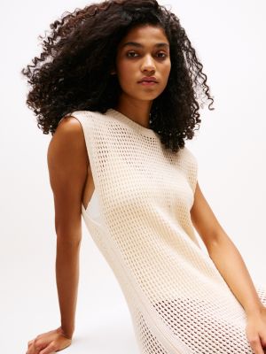 robe de plage en crochet blanc pour femmes tommy hilfiger