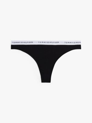 black repeat logo waistband thong for women tommy hilfiger