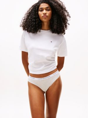 grey repeat logo waistband briefs for women tommy hilfiger