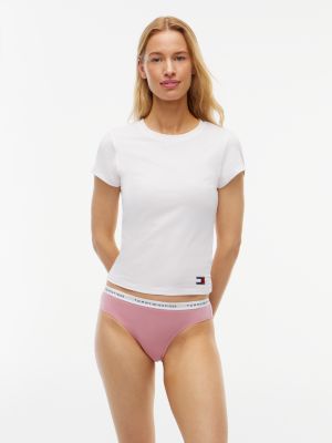 pink logo waistband briefs for women tommy hilfiger