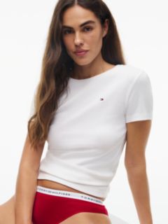 Logo Waistband Briefs — Red 3