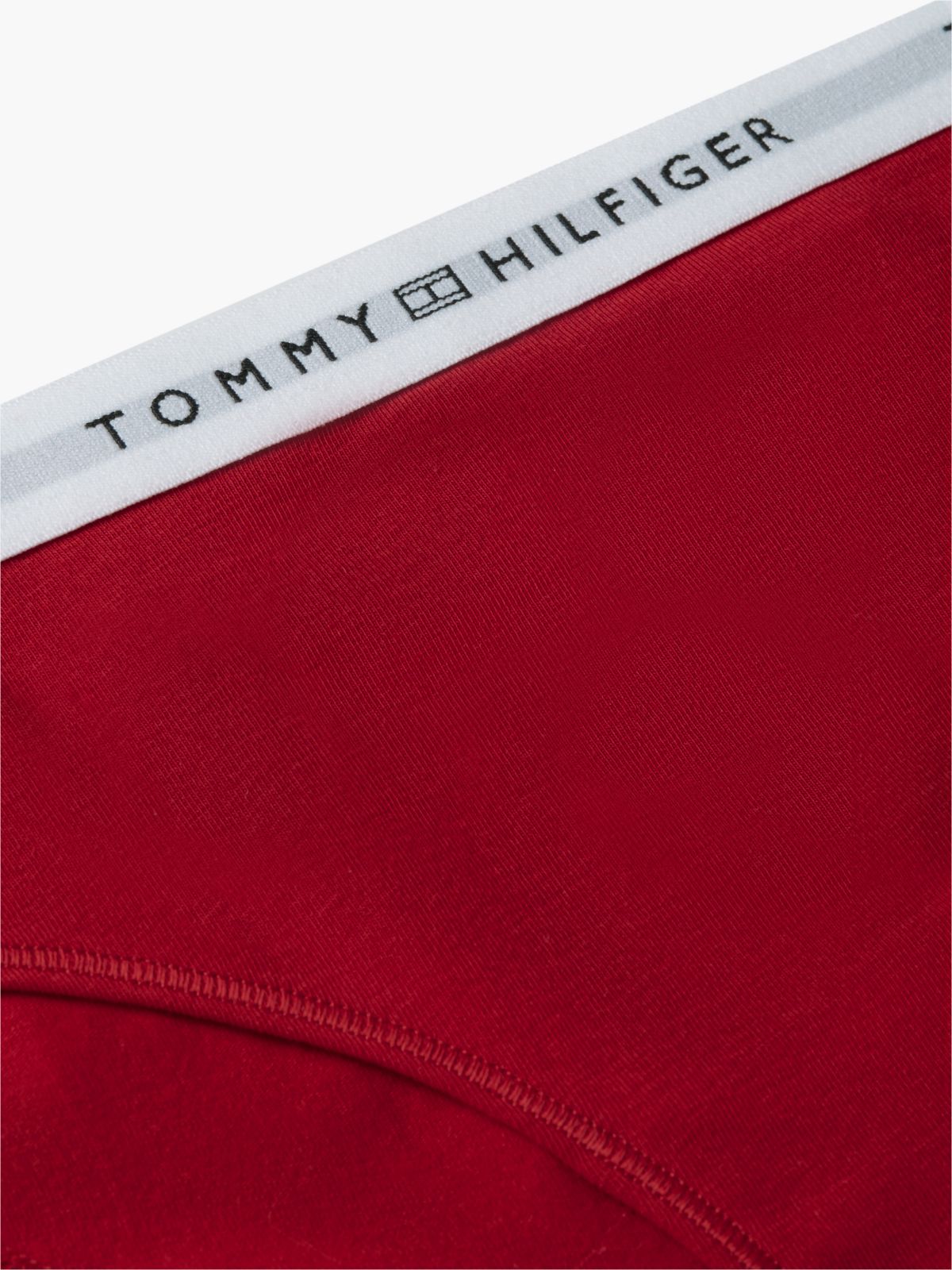 Logo Waistband Briefs — Red