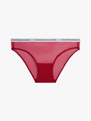 pink logo waistband lace briefs for women tommy hilfiger