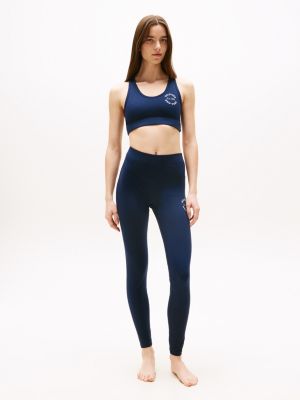 blue lounge racerback crop top for women tommy hilfiger