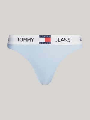 blue heritage repeat logo waistband briefs for women tommy jeans