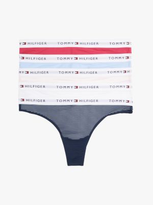 multi set van 5 strings met logo-tailleband voor dames - tommy hilfiger