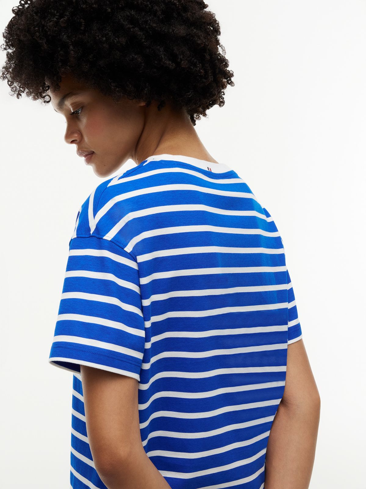 Essential Stripe Relaxed T-Shirt Nightdress — Blue