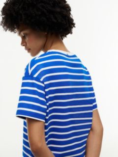Essential Stripe Relaxed T-Shirt Nightdress — Blue 3