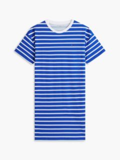 Essential Stripe Relaxed T-Shirt Nightdress — Blue 5