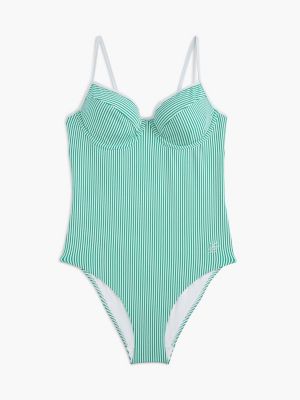 maillot de bain corbeille skinny essential white pour femmes tommy hilfiger
