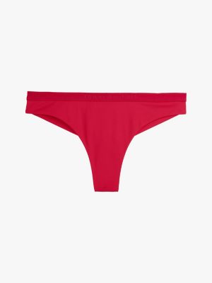 rosa brazilian-bikinihose mit logo für damen - tommy hilfiger