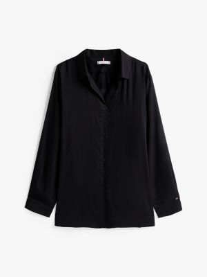 black cover up shirt for women tommy hilfiger
