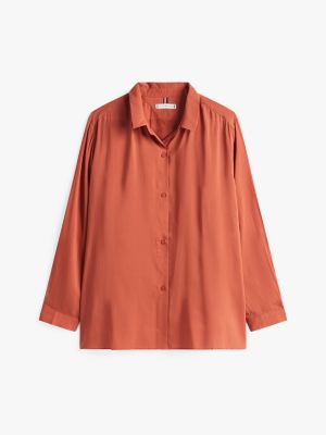 red cover up shirt for women tommy hilfiger