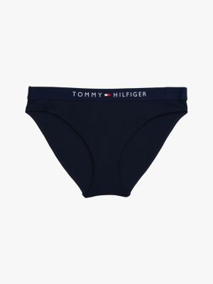 slip bikini classici sgambati blu da donne tommy hilfiger